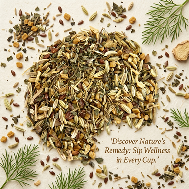 Organic Yoga Herbal Tea, Caffeine Free Tea Infusion with Fennel & Fenugreek, Wellness Tea Collection, 2 oz.