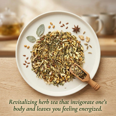 Organic Yoga Herbal Tea, Caffeine Free Tea Infusion with Fennel & Fenugreek, Wellness Tea Collection, 2 oz.