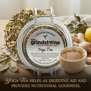 Organic Yoga Herbal Tea, Caffeine Free Tea Infusion with Fennel & Fenugreek, Wellness Tea Collection, 2 oz.