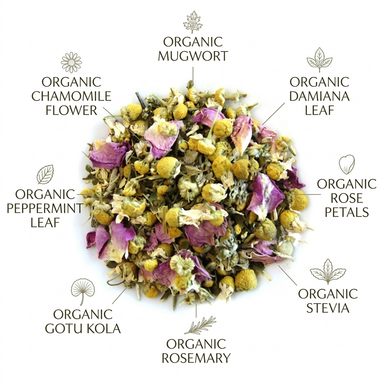 Organic Dream Catcher Tea, Caffeine Free Herbal Infusion, Wellness Tea Collection, 1 oz. Jar