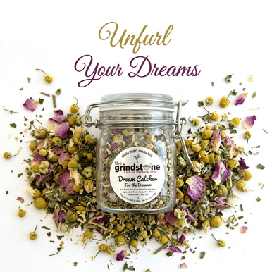 Organic Dream Catcher Tea, Caffeine Free Herbal Infusion, Wellness Tea Collection, 1 oz. Jar