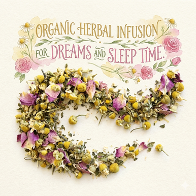 Organic Dream Catcher Tea, Caffeine Free Herbal Infusion, Wellness Tea Collection, 1 oz. Jar