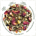 ORGANIC STRESS RELIEF TEA, Caffeine Free Herbal Infusion, Wellness Tea Collection, 1.5 oz. Jar