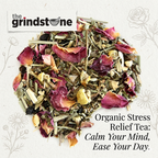 ORGANIC STRESS RELIEF TEA, Caffeine Free Herbal Infusion, Wellness Tea Collection, 1.5 oz. Jar