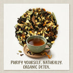 Organic Detox Tea, Green Tea with Natural Fruits and Spices, Wellness Tea Collection, 1.8 Oz Jar