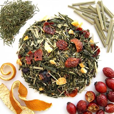 Organic Lemon Lift Tea, Herbal Infusion, Caffeine Free, Wellness Tea Collection, 2 oz Jar