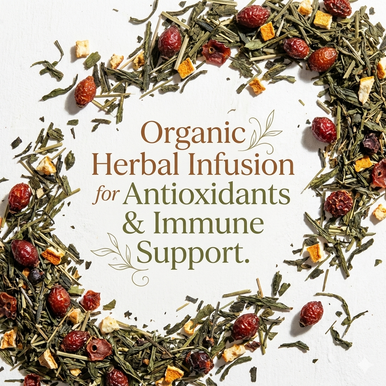 Organic Lemon Lift Tea, Herbal Infusion, Caffeine Free, Wellness Tea Collection, 2 oz Jar