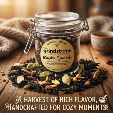 Organic Pumpkin Spice Chai Tea, Dessert Tea Collection, 2 oz. Jar