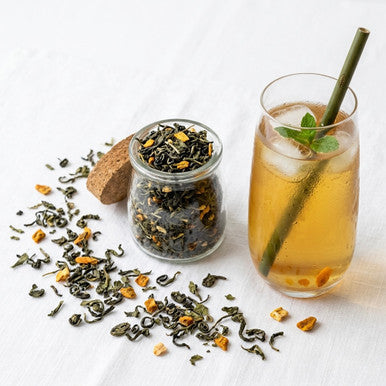 Organic Turmeric Green Tea, Whole leaf Green Tea with Turmeric Root, Wellness Tea Collection, 2 oz. Jar