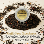 Organic Lychee & Peach Tea, Black Tea Infused with Lychee & Peach, Dessert Tea Collection, 2 Oz Jar