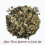 Organic Holy Tulsi Tea, Green tea, Wellness tea collection, 1.5 oz. Jar