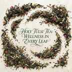 Organic Holy Tulsi Tea, Green tea, Wellness tea collection, 1.5 oz. Jar