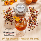 Organic Apricot Sunrise Tea, Caffeine Free Dessert Collection Tea, 1.5 oz. In Jar