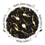 Organic Jasmine Passion Tea, Black & Green Tea with Jasmine Buds, Dessert Tea Collection, 2 oz. Jar
