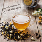 Organic Jasmine Passion Tea, Black & Green Tea with Jasmine Buds, Dessert Tea Collection, 2 oz. Jar