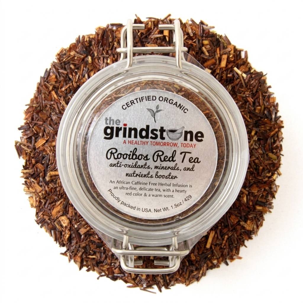 Organic Red Rooibos Tea, Caffeine Free, South African Red Bush, Wellness Tea Collection, 1.5 oz. Jar