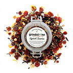 Organic Apricot Sunrise Tea, Caffeine Free Dessert Collection Tea, 1.5 oz. In Jar