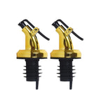 Ellora Farms, Venus Chef Pourer 2 Pk, Venus Chef Pourer, Perfect for Oil, Vinegar or Wines, Snap on Lock, Gold