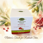 Hydra Active Face Cream, Organic Olive Oil, Pomegranate Extract, Argan Oil, Normal Oily Skin, 50 ml (1.69 oz) Made in Greece