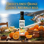 Aleta Organic, Infused Orange Balsamic Vinegar, Bright & Citrusy, No Added Sugars, No Preservatives, Glass Bottle, 8.45 oz.