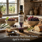 Aleta Organic, Plain Aged Balsamic Vinegar, No-Added Sugar, No-Preservatives, Great Taste Award Winner, Glass Bottle, 8.45 oz.