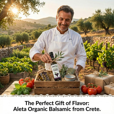 Aleta Organic, Plain Aged Balsamic Vinegar, No-Added Sugar, No-Preservatives, Great Taste Award Winner, Glass Bottle, 8.45 oz.