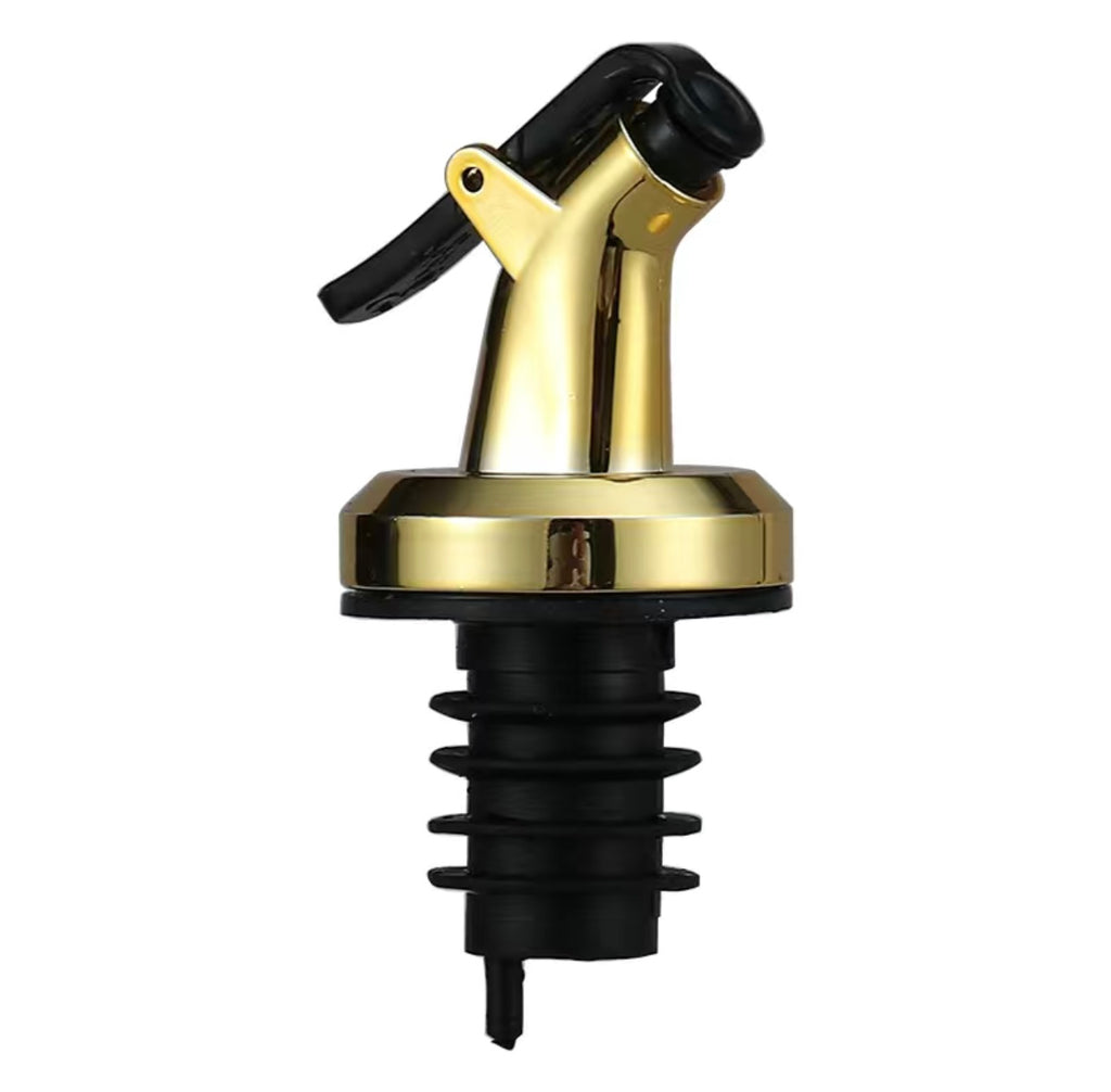 Ellora Farms, Venus Chef Pourer 2 Pk, Venus Chef Pourer, Perfect for Oil, Vinegar or Wines, Snap on Lock, Gold