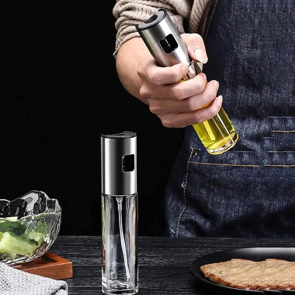 Olive Oil Sprayer and Mister, 100ml Glass Spray Bottle for Balsamic, Salad, BBQ (1 Pack)