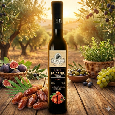 Ellora Farms, Date Infused Thick Balsamic Vinegar, Product of Crete, Greece, 8.5 oz
