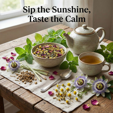 Organic Sleep Time Tea, Caffeine Free Herbal Infusion, Wellness Tea Collection, 1 oz. Jar