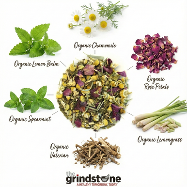 Organic Sleep Time Tea, Caffeine Free Herbal Infusion, Wellness Tea Collection, 1 oz. Jar
