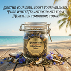 Organic White Coconut Cabana Tea, White Peony Tea, Dessert Tea Collection, 1 oz Jar