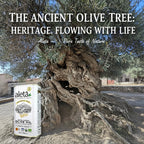 Aleta Organic & Single Estate PDO Extra Virgin Greek Olive Oil, Great Taste Award, 1 Ltr. Tin (33.8 oz.) X 2