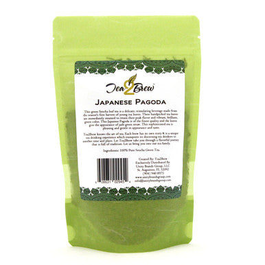 Japanese Pagoda Tea, Loose Leaf Sencha Green Tea, Resealable Pouch, 100 gr
