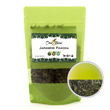 Japanese Pagoda Tea, Loose Leaf Sencha Green Tea, Resealable Pouch, 100 gr