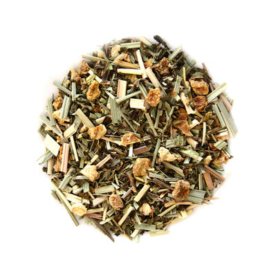 ORGANIC GINGER LEMONGRASS  TEA, Caffeine Free Herbal Tea Infusion, Wellness Tea Collection, 1.5 oz. Jar