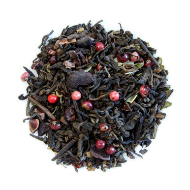 ORGANIC MINT DARK CHOCOLATE, Loose Leaf  Pu-erh Tea & Mint Chocolate, Dessert Tea Collection, 2 oz. Jar
