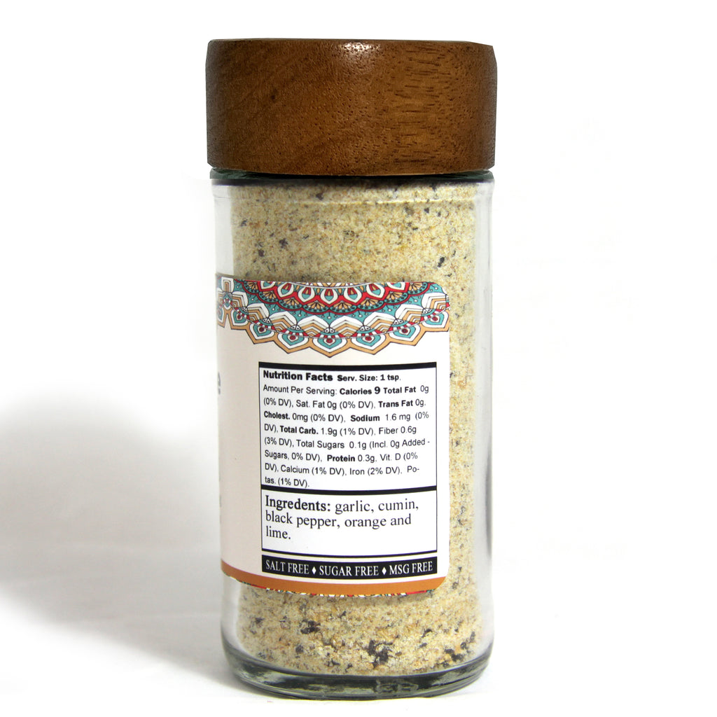 Mojo Seasoning Cuban style, perfect for Burger, Marinade, Sauce, Criollo, Salt Free Hand Blended Rubs Spices, 2.9 oz. Glass Bottle, Pack of 2