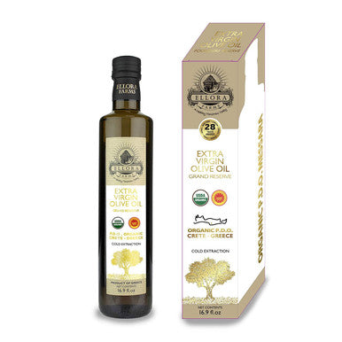 Ellora Farms, Certified Organic & Single Estate PDO Messara Greek Extra Virgin Olive Oil, High in Phenols, Gold Medal 2026, 17 OZ Bottle