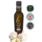 Organic Garlic Infused Extra Virgin Olive Oil, Finishing Oil, Single Origin Greece, 8.45 Oz