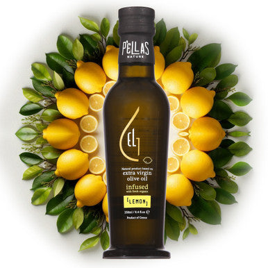 Organic Lemon Infused Extra Virgin Olive Oil, Finishing Oil, Single Origin Greece, 8.45 Oz