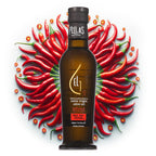 Organic Red-Hot Pepper Infused Extra Virgin Olive Oil, Finishing Oil, Single Origin Greece, 8.45 Oz