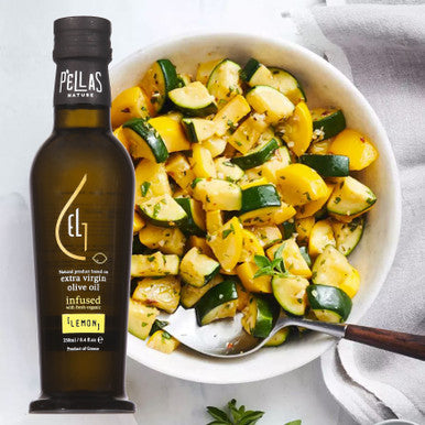 Organic Lemon Infused Extra Virgin Olive Oil, Finishing Oil, Single Origin Greece, 8.45 Oz