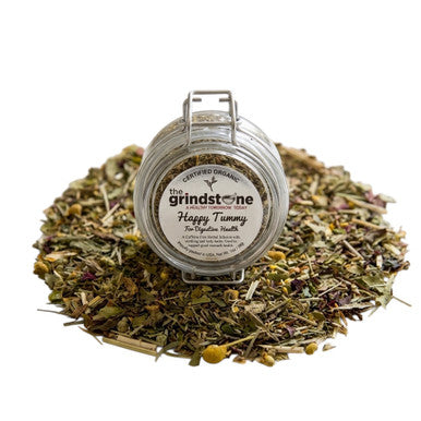 Organic Happy Tummy Tea, Caffeine Free Herbal Infusion, 1 oz Jar