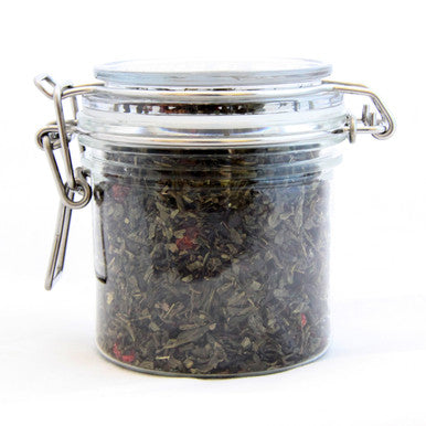 Organic Pomegranate Green Tea, Green & Black Tea with Bits of Fruit, Wellness Tea Collection, 2 oz. Jar