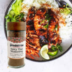 Thai Seasoning, Salt Free Curry Spice, Suited for all Vegetables, Meat, Stir Fry, Popcorn, Noodles, 2.5 oz Glass Bottle with Dual Sifter