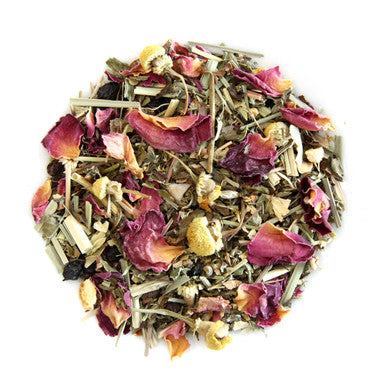 ORGANIC STRESS RELIEF TEA, Caffeine Free Herbal Infusion, Wellness Tea Collection, 1.5 oz. Jar