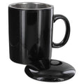 Infuser Tea Mug With Lid, 11 oz Black