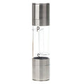 2 in 1 Salt and Pepper Grinder, Adjustable Ceramic Rotor, Salt Mill and Pepper Mill Shaker, Brushed Stainless Steel, Empty