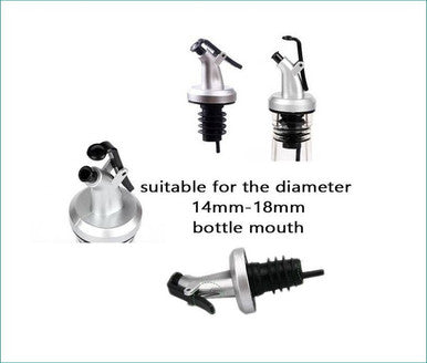 New Age Kitchen, Venus Glass Cruet Bottle Set, Carry Rack and Spout, Olive & Vinegar Dispenser, 16 oz. Bottles